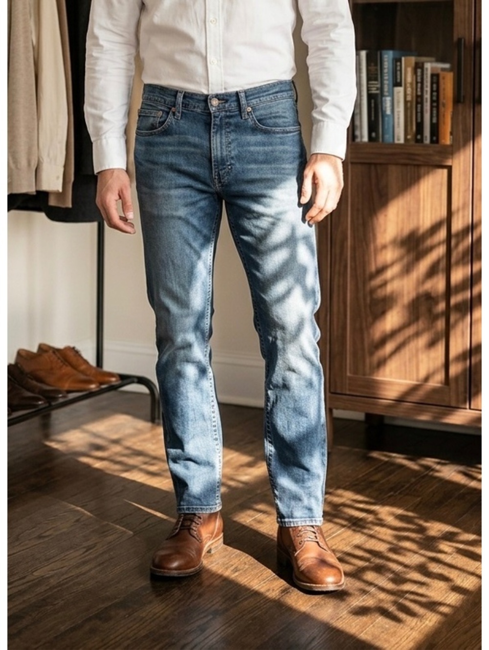 Levi's 505 Men's Straight Fit Blue Jeans Size 31x34
